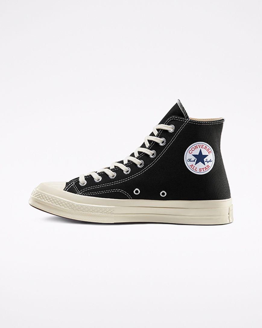 Tenisky Vysoke Converse x Comme des Garçons PLAY Chuck 70 Panske Čierne Biele Červené | SK 11UJRA5